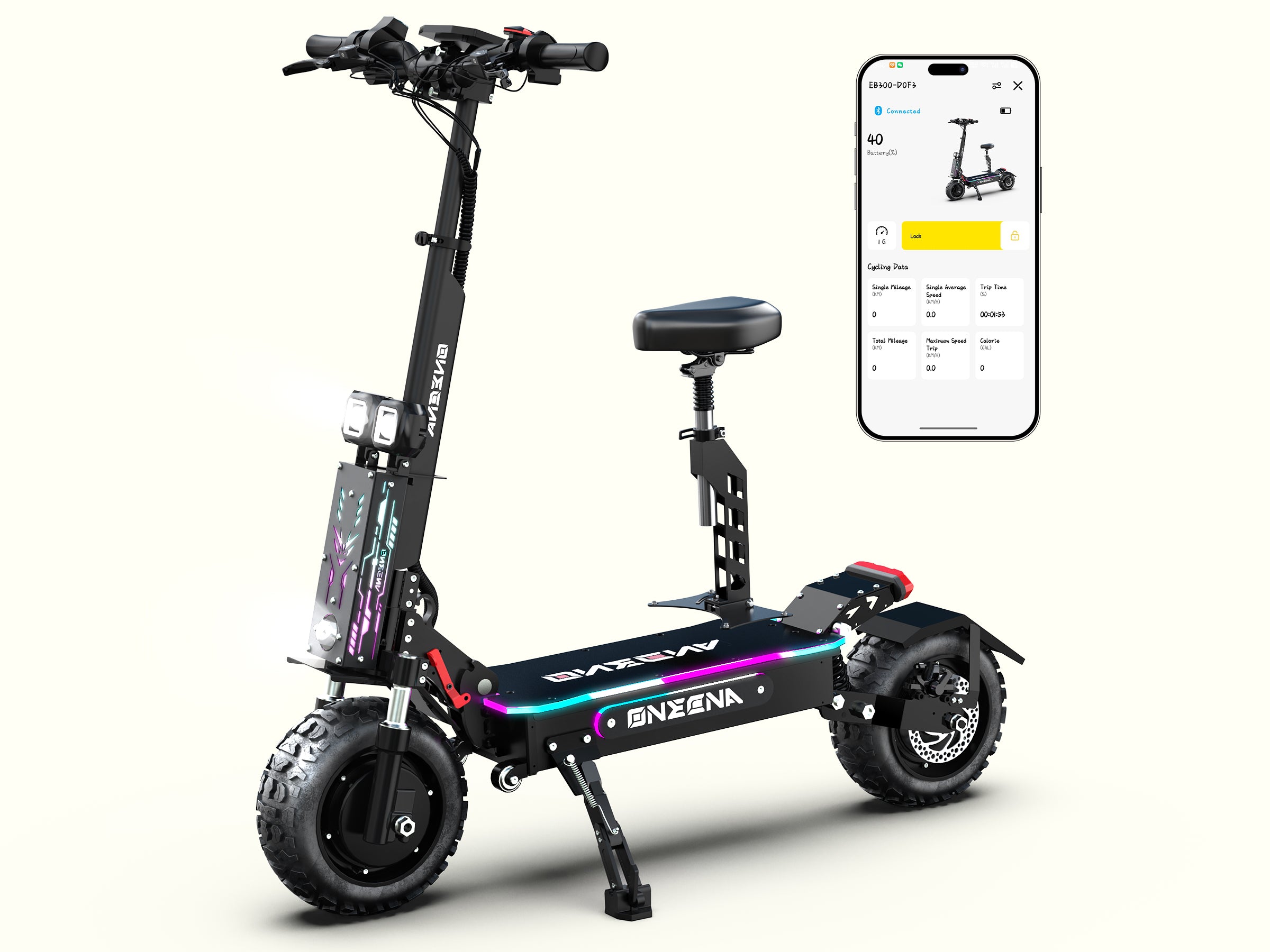 ONECNA GT7 5600W Dual Motor 11" Electric Scooter for Adults & Kids