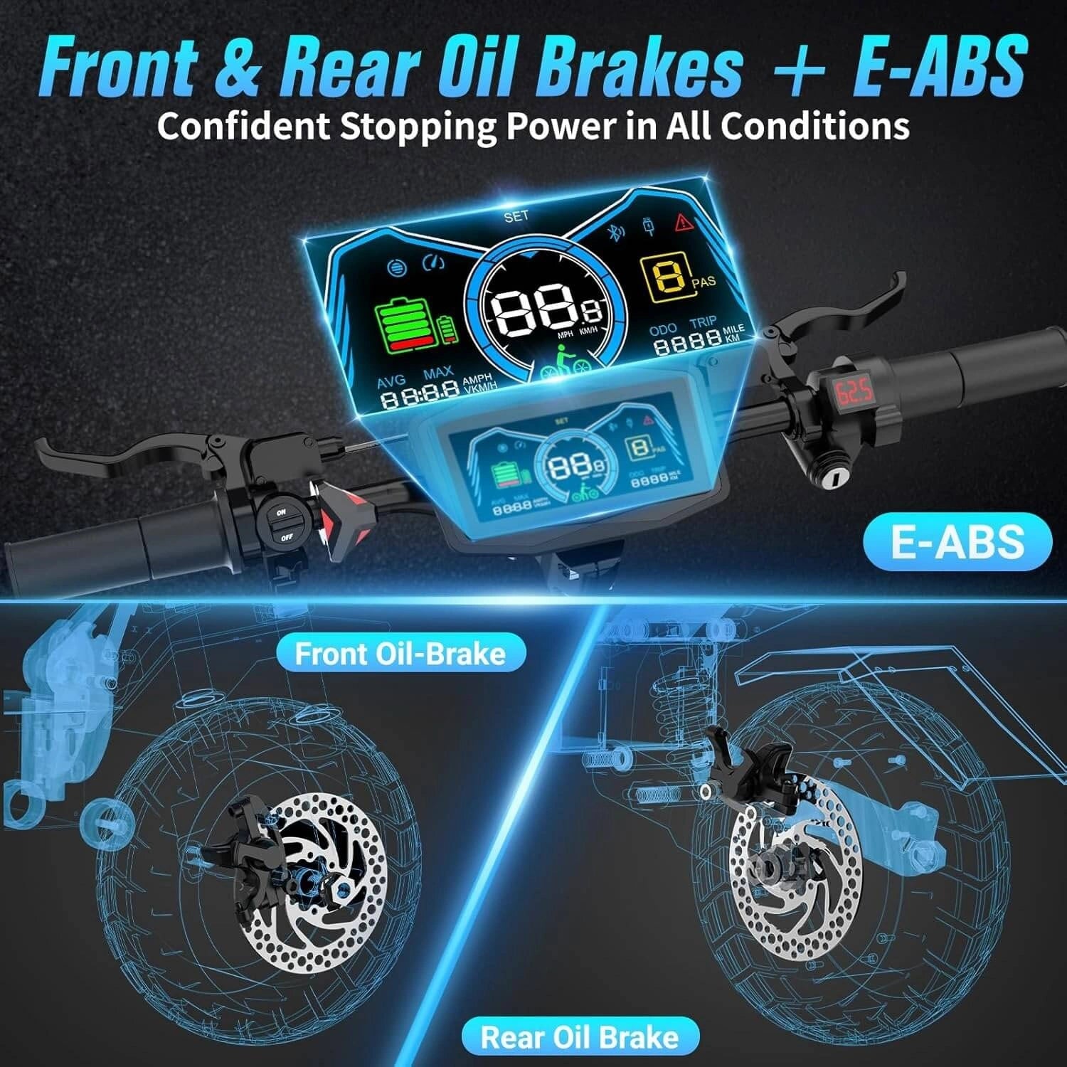 ONECNA GT7 5600W Dual Motor 11" Electric Scooter for Adults & Kids