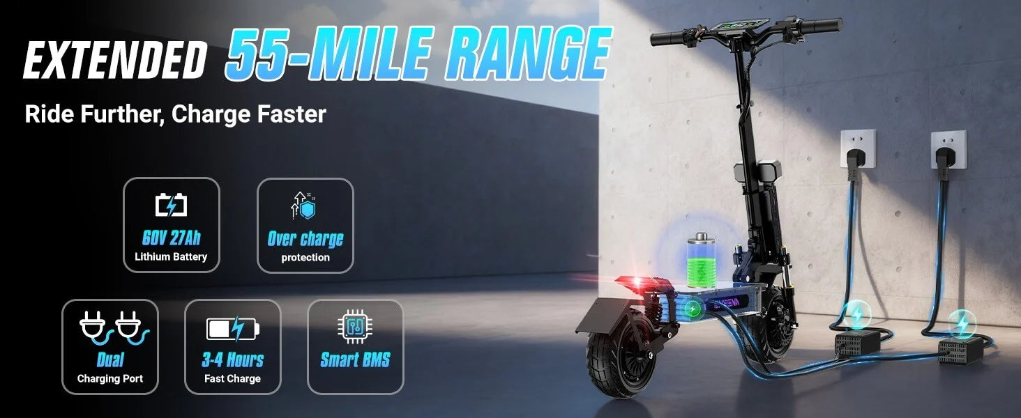 ONECNA GT7 electric scooter charging scene