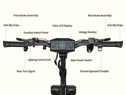ONECNA GT7 5600W Dual Motor 11" Electric Scooter for Adults & Kids