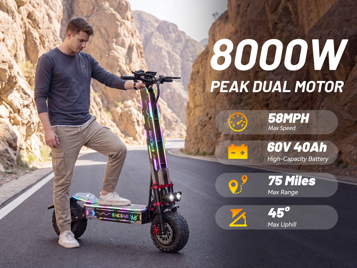 ONECNA GT9 Pro Dual Motor 12" Adult Off-Road Electric Scooter