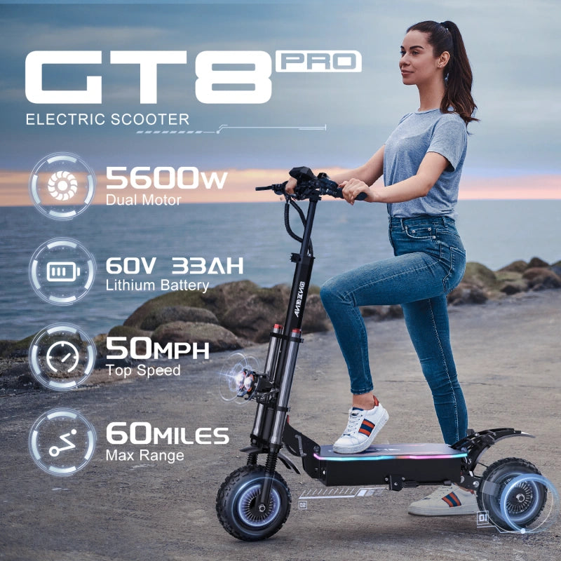 ONECNA GT8 PRO Dual Drive 11" Adult Electric Scooter