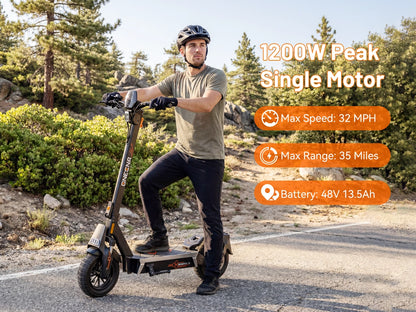 ONECNA T2 1200W 10" Adult Electric Commuter Scooter