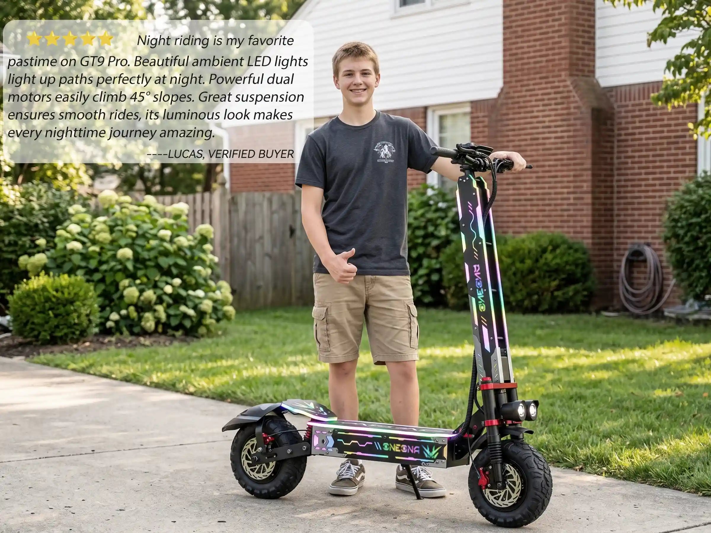 ONECNA GT9 Pro Dual Motor 12" Adult Off-Road Electric Scooter