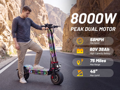 ONECNA GT9 Pro Dual Motor 12" Adult Off-Road Electric Scooter