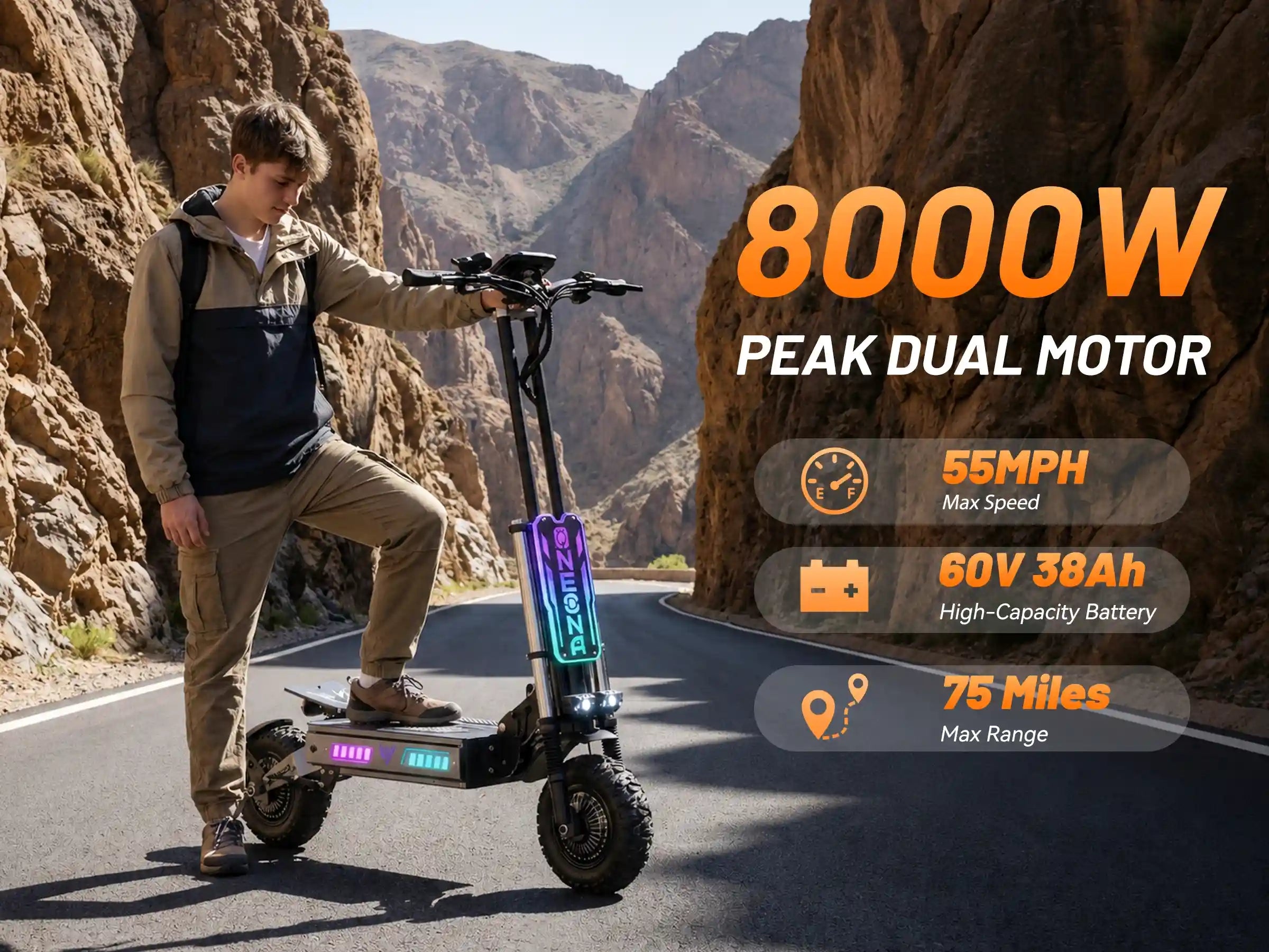 ONECNA T99 Dual Motor 13" Adult Off-Road Escooter