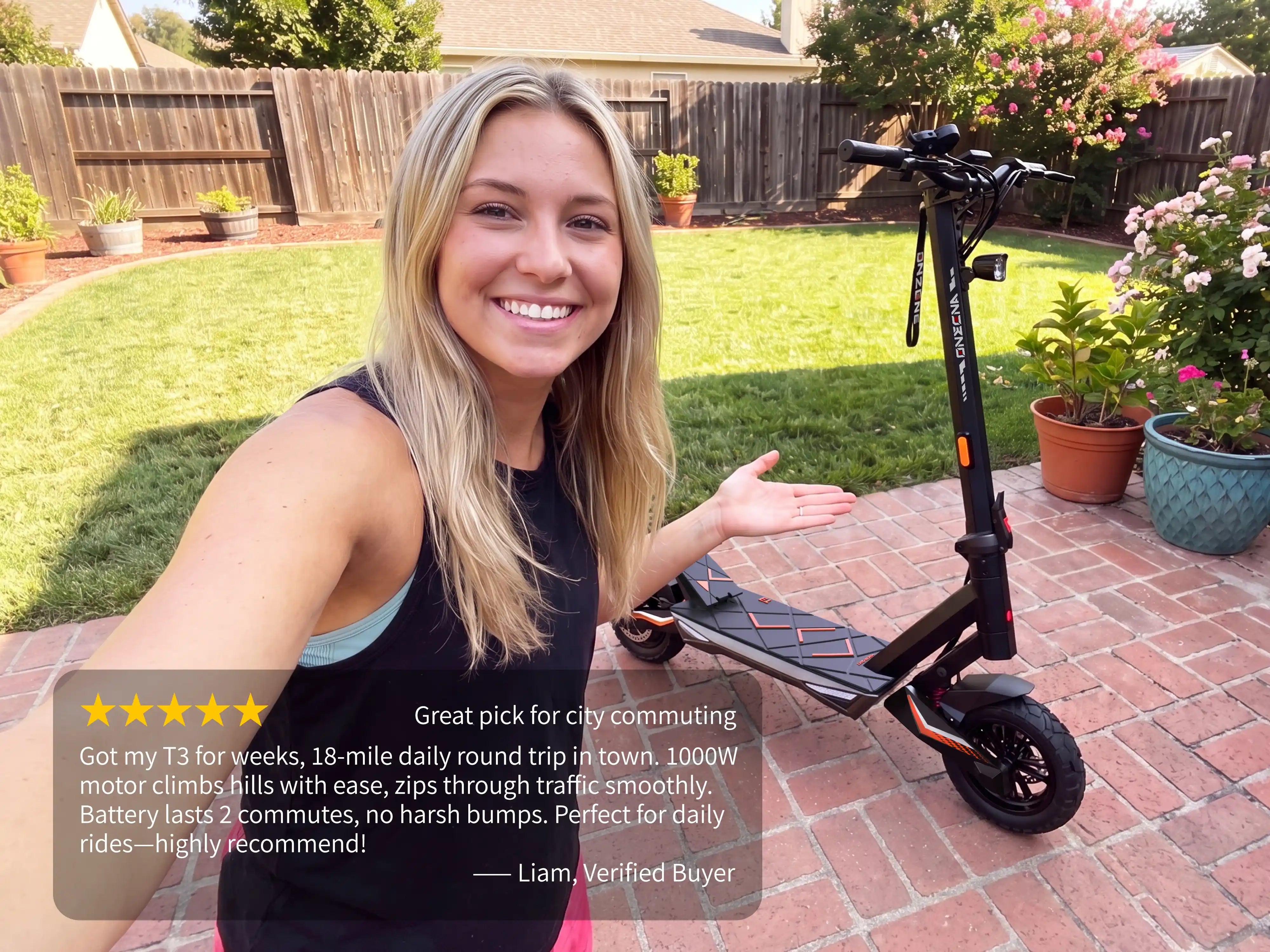 ONECNA T3 10" 1000W Motor Commuter Scooter