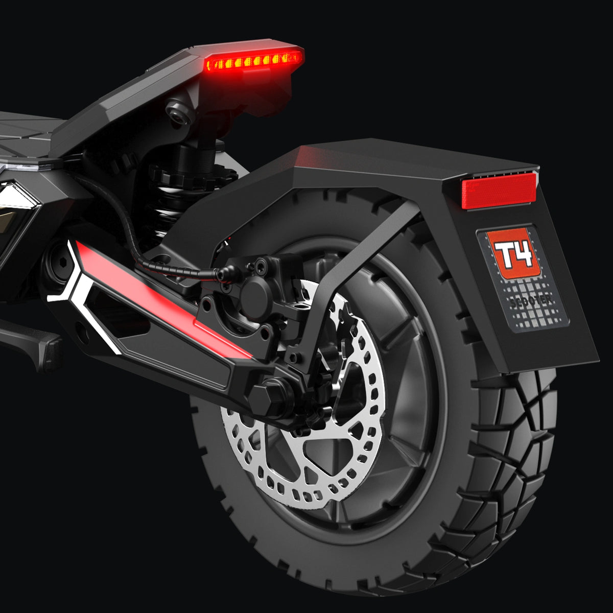 T4_1200W_Single-Motor_Scooter_Rear-Wheel_Brake