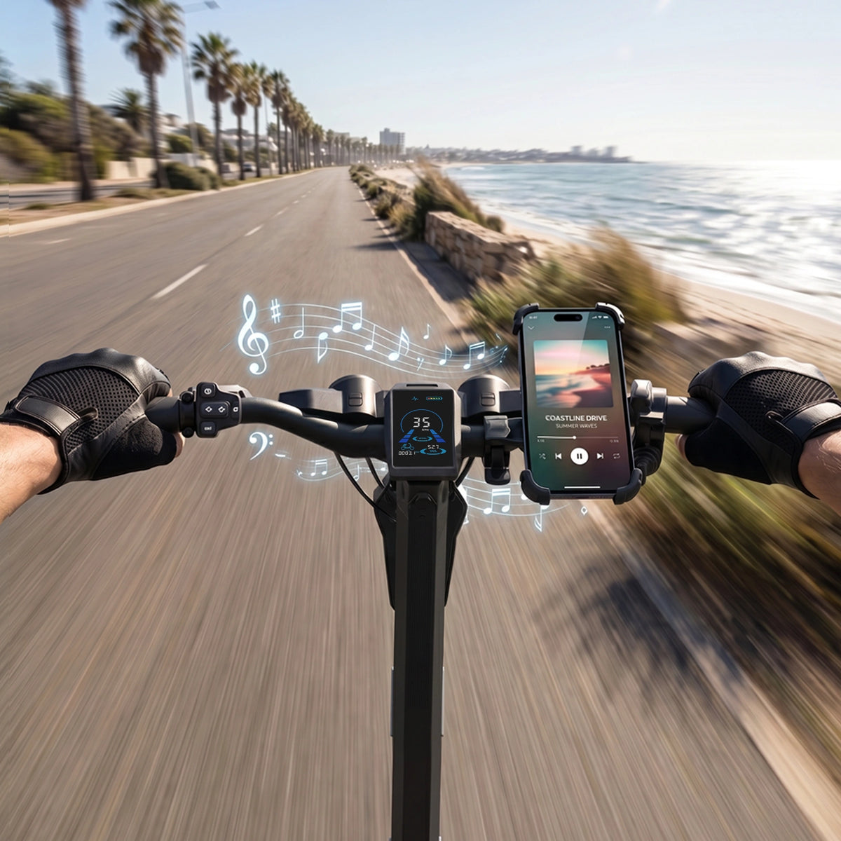 T4_1200W_Single-Motor_Scooter_with_Built-in_Bluetooth_Speaker