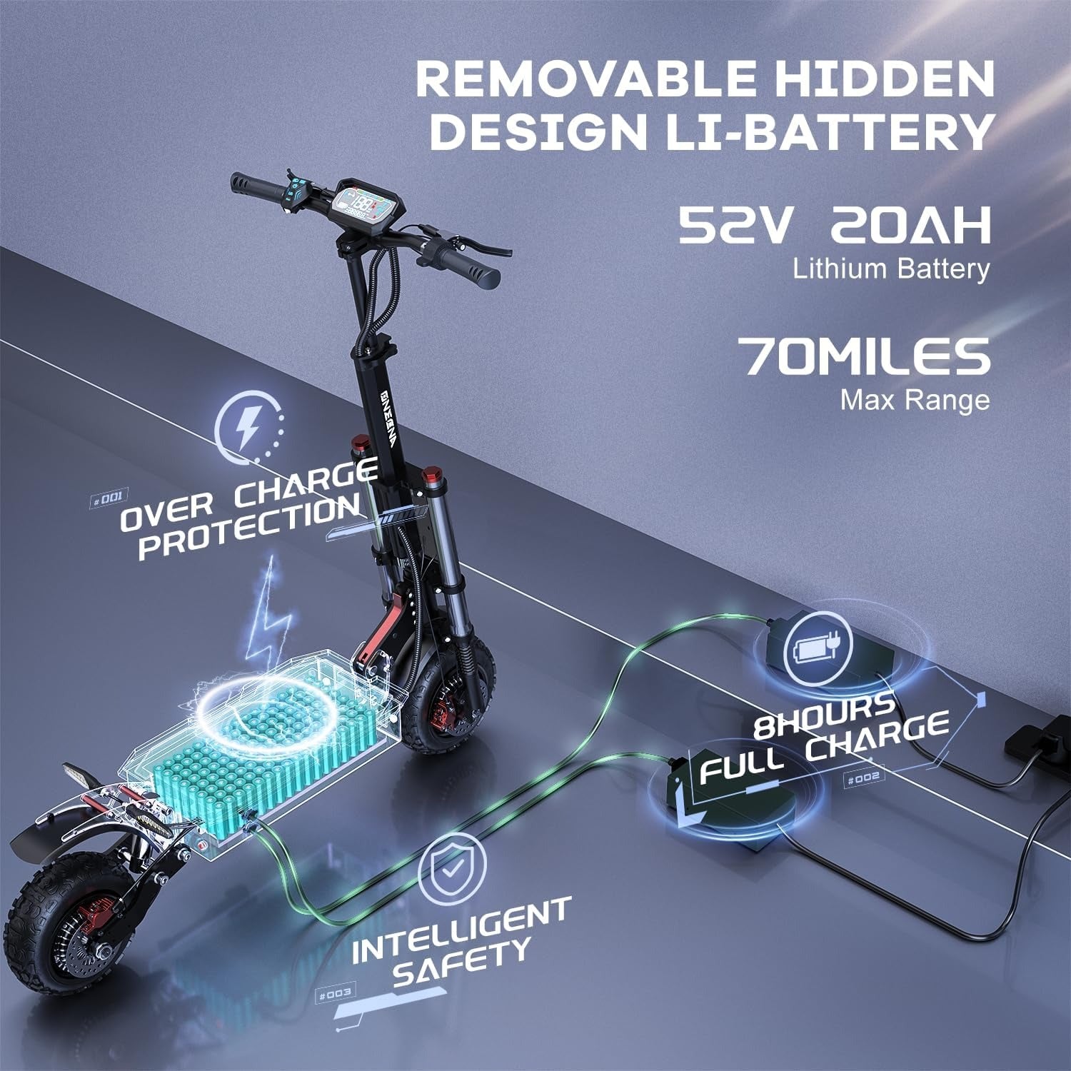 ONECNA GT8 PRO Dual Motor 11" Adult Electric Scooter