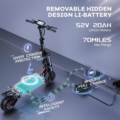 ONECNA GT8 PRO Dual Motor 11" Adult Electric Scooter